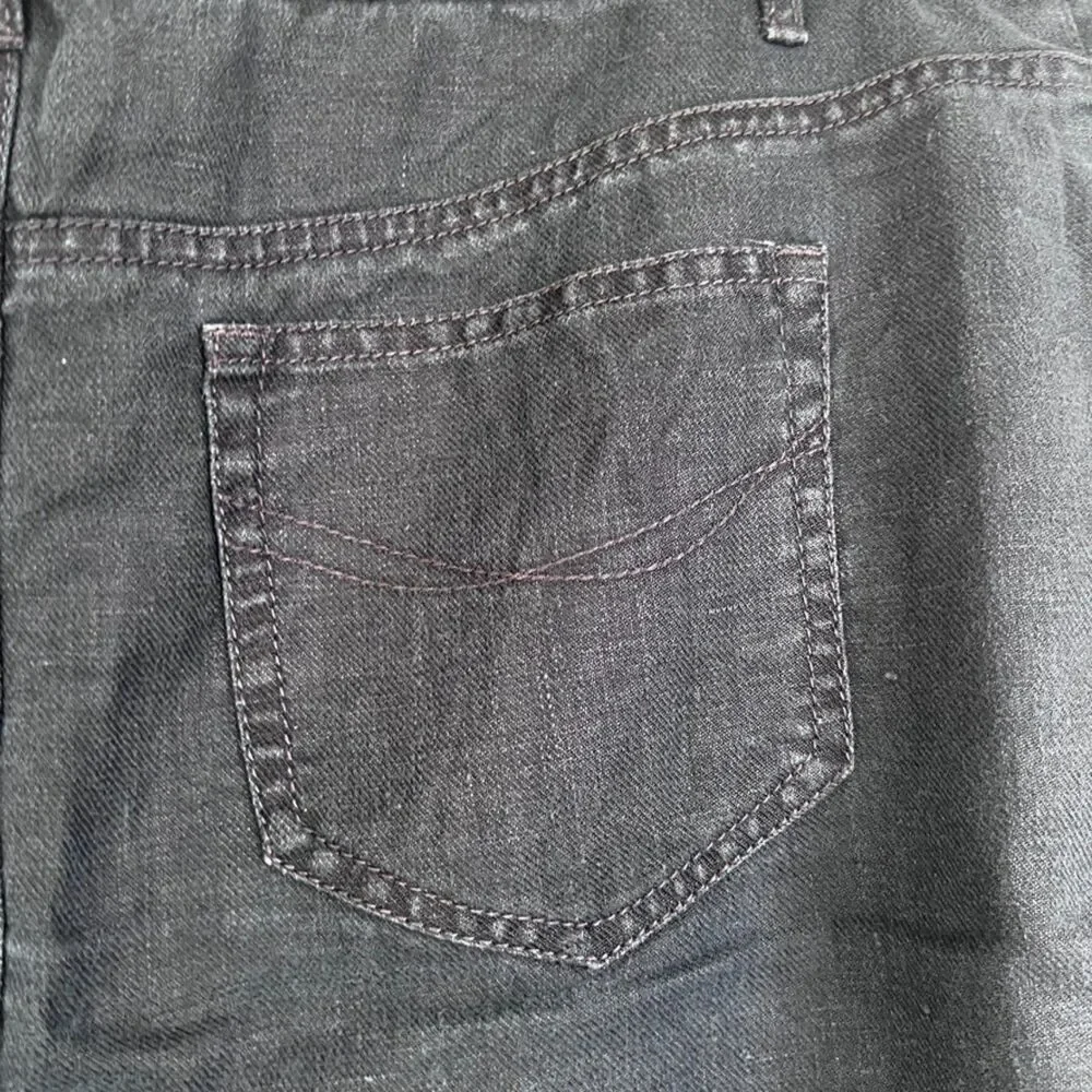 J Jill Blue 100% Linen Casual Lightweight Skirt Women's Size 12‎